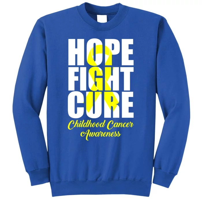 Childhood Cancer Support Hope Fight Cure Funny Gift Tall Sweatshirt