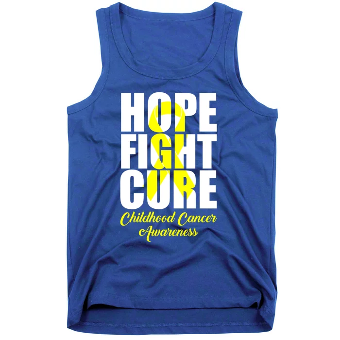 Childhood Cancer Support Hope Fight Cure Funny Gift Tank Top