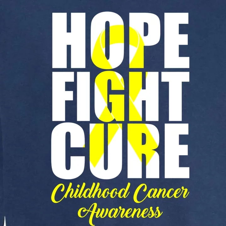 Childhood Cancer Support Hope Fight Cure Funny Gift Garment-Dyed Sweatshirt