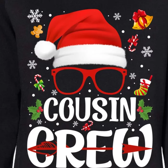 Cousin Crew Santa Hat Xmas Christmas Family Matching Pajamas Gift Womens California Wash Sweatshirt