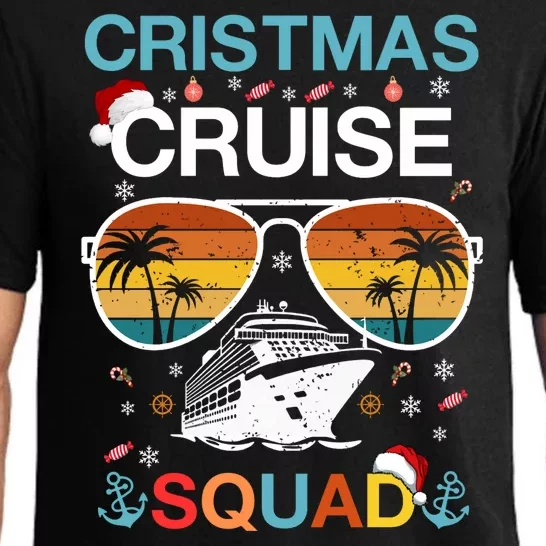 Christmas Cruise Squad Sunglasses Vacation Group Trip Crew Pajama Set