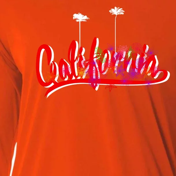 Cool California Script Logo Cooling Performance Long Sleeve Crew