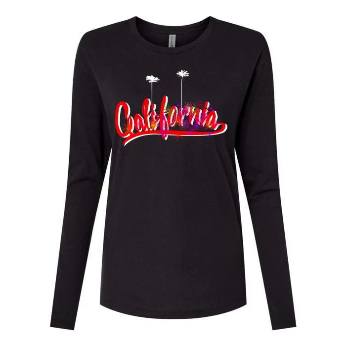 Cool California Script Logo Womens Cotton Relaxed Long Sleeve T-Shirt