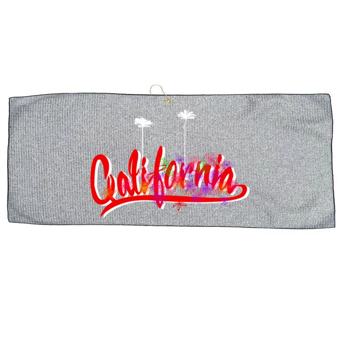 Cool California Script Logo Large Microfiber Waffle Golf Towel