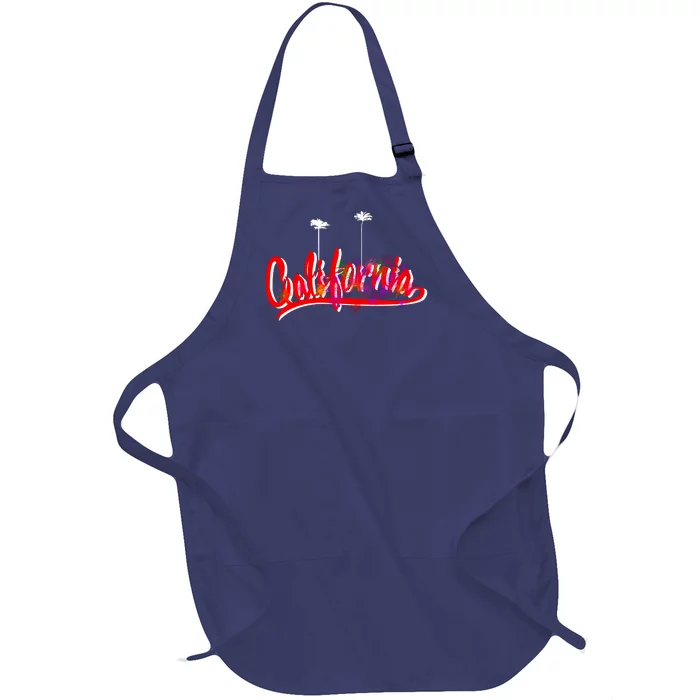 Cool California Script Logo Full-Length Apron With Pocket