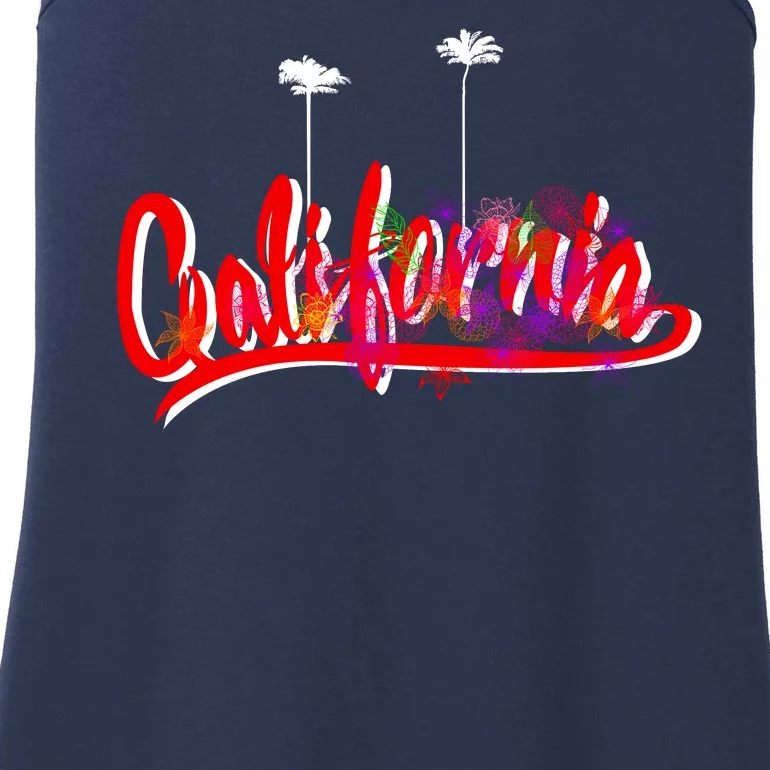 Cool California Script Logo Ladies Essential Tank