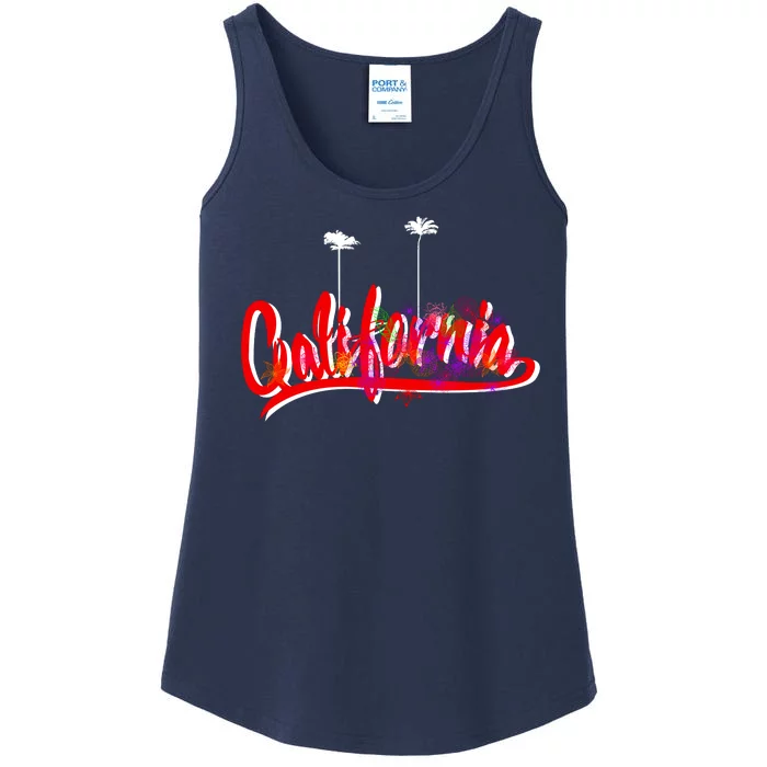 Cool California Script Logo Ladies Essential Tank