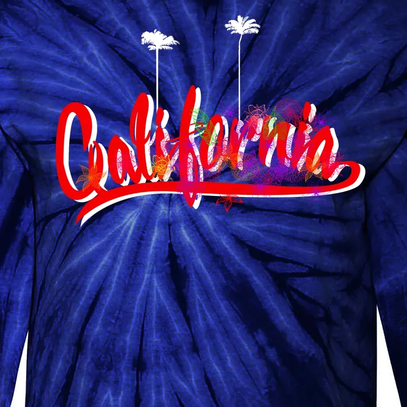 Cool California Script Logo Tie-Dye Long Sleeve Shirt