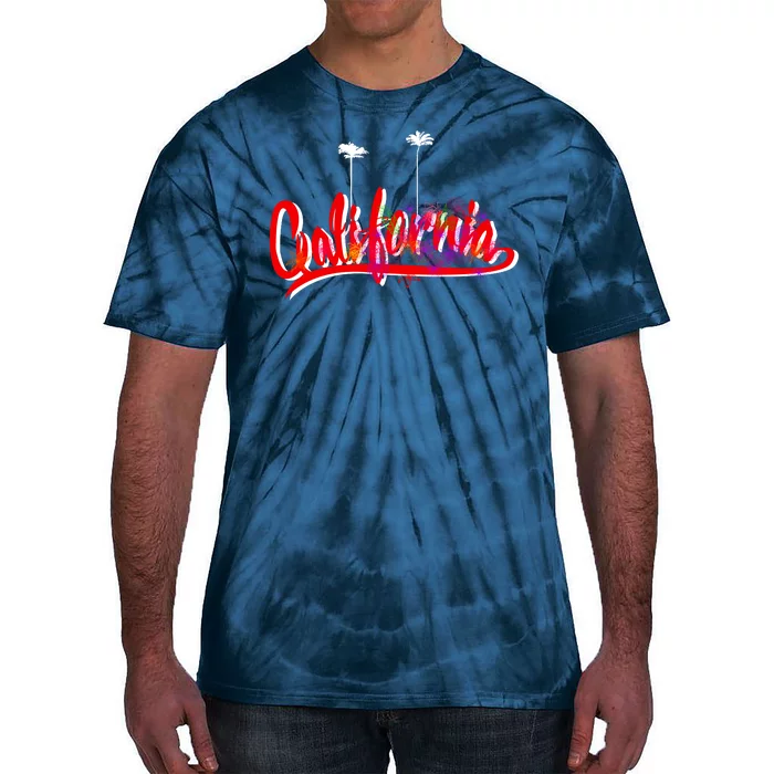 Cool California Script Logo Tie-Dye T-Shirt