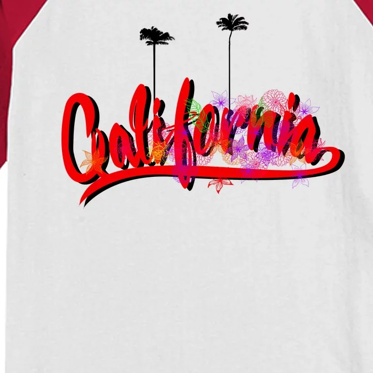 Cool California Script Logo Kids Colorblock Raglan Jersey