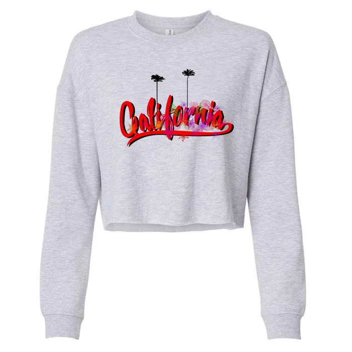 Cool California Script Logo Cropped Pullover Crew