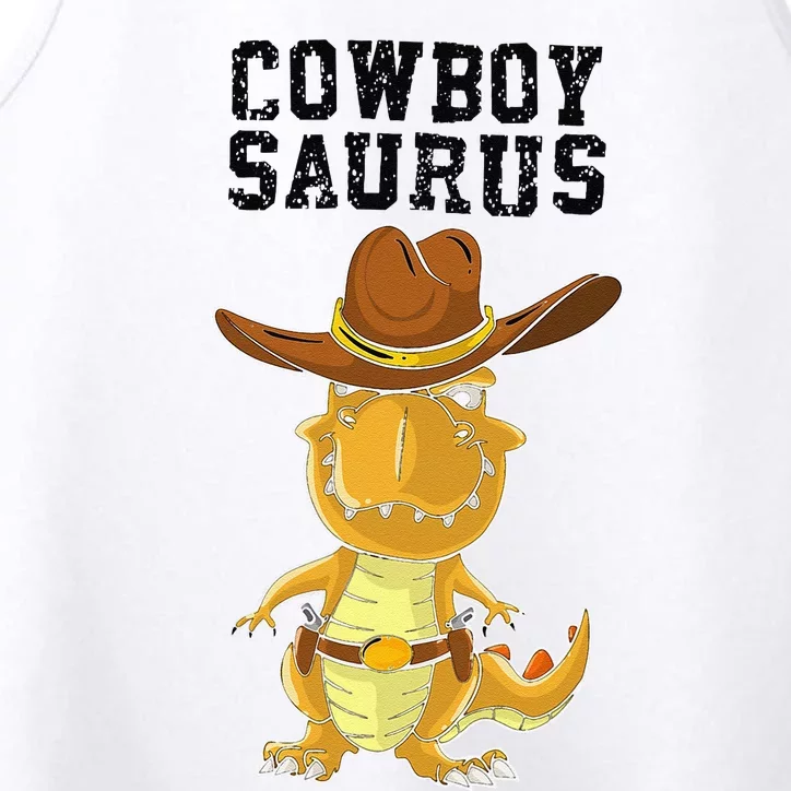 Cool Cow Saurus Funny Western Rodeo Dinosaur Lover Gift Performance Tank