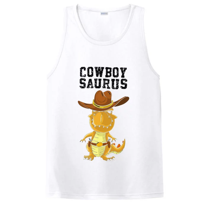 Cool Cow Saurus Funny Western Rodeo Dinosaur Lover Gift Performance Tank