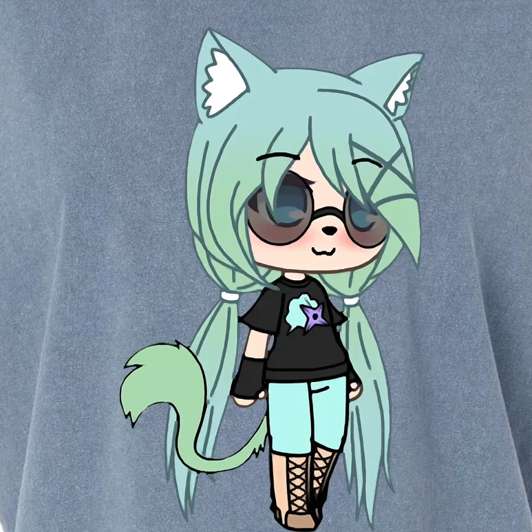 Cute Chibi Style Kawaii Anime Girl Chloe Chan The Tomboy Garment-Dyed Women's Muscle Tee