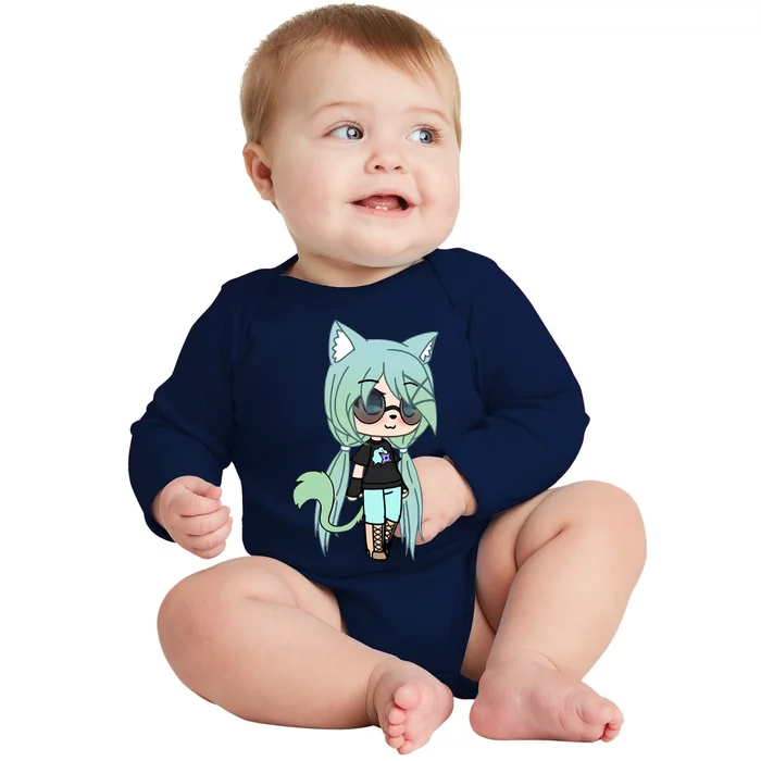 Cute Chibi Style Kawaii Anime Girl Chloe Chan The Tomboy Baby Long Sleeve Bodysuit