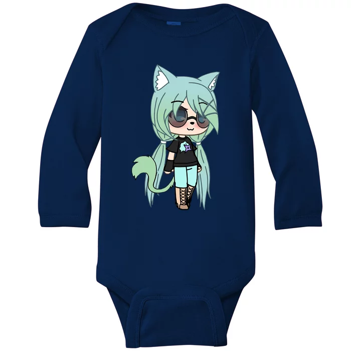 Cute Chibi Style Kawaii Anime Girl Chloe Chan The Tomboy Baby Long Sleeve Bodysuit