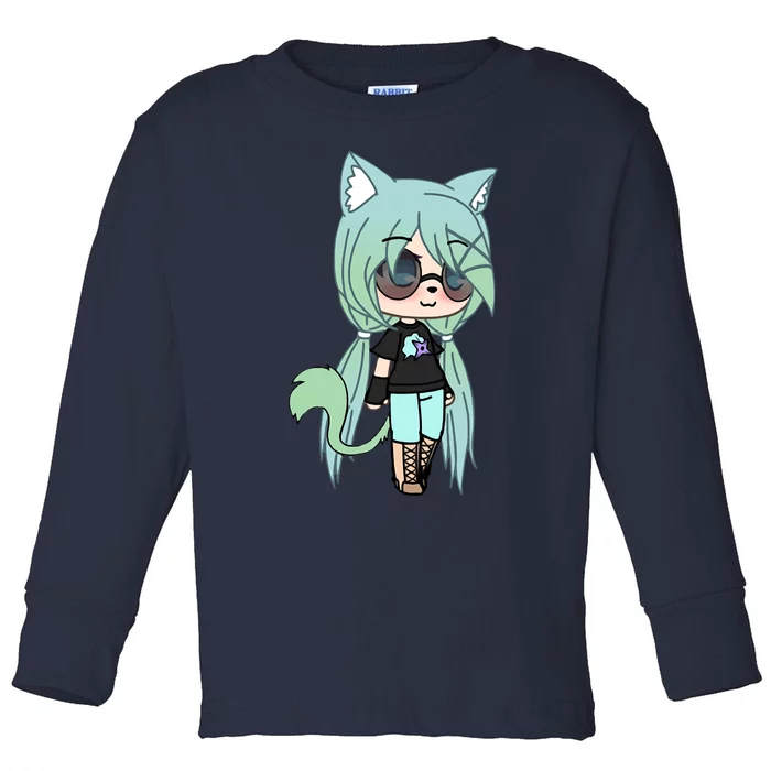 Cute Chibi Style Kawaii Anime Girl Chloe Chan The Tomboy Toddler Long Sleeve Shirt