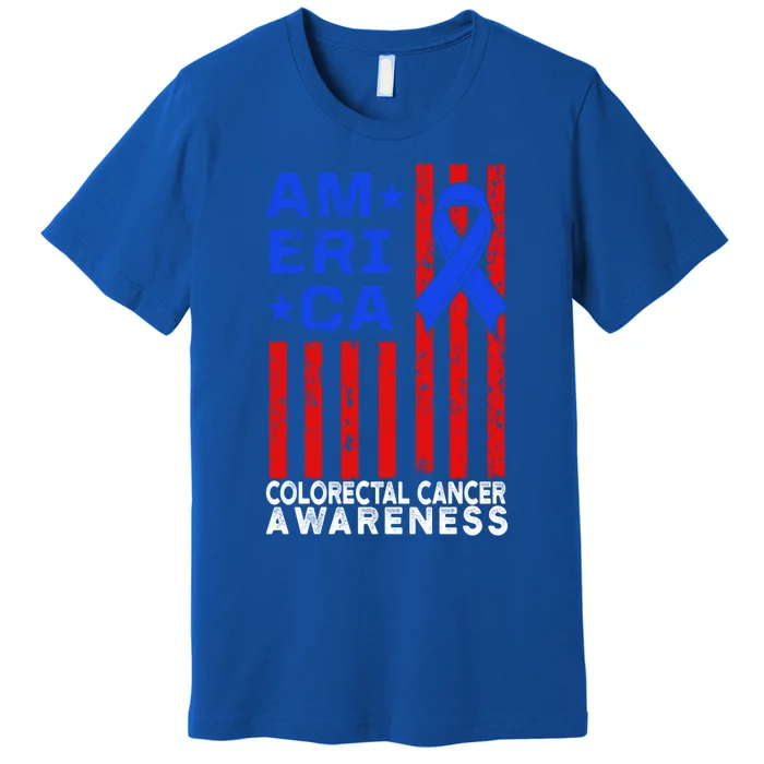 Colorectal Cancer Survivor Teaching Crc Warrior Gift Premium T-Shirt