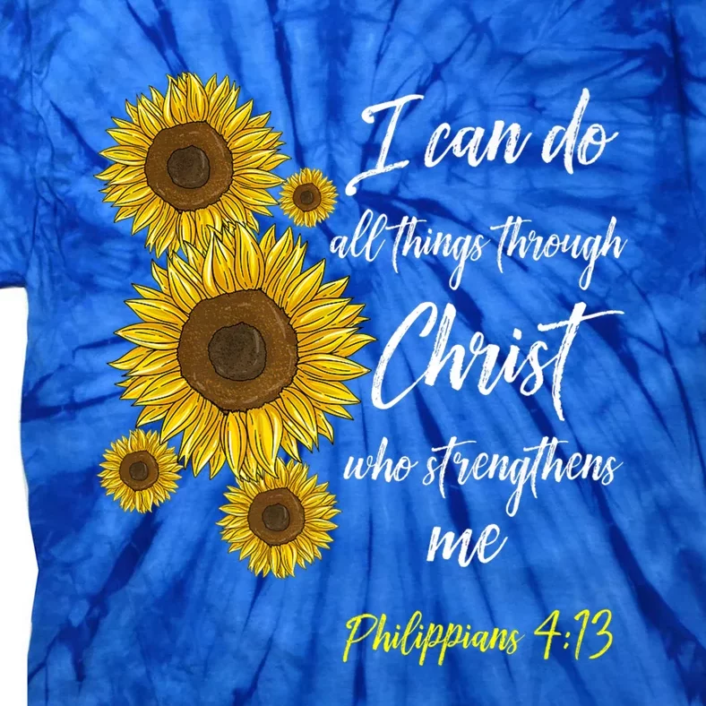 Cute Christian Sunflower Gift Best Religious Moms Gift Tie-Dye T-Shirt