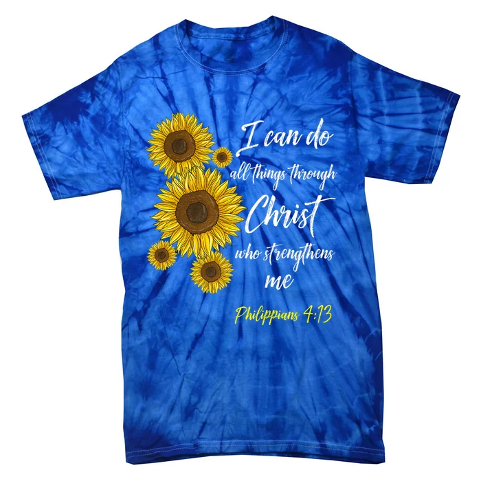 Cute Christian Sunflower Gift Best Religious Moms Gift Tie-Dye T-Shirt