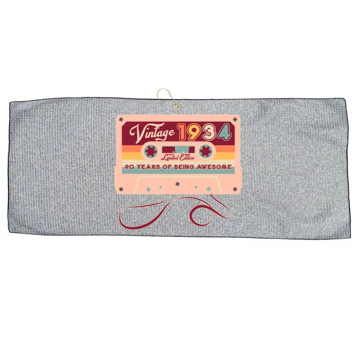 Cute Cassette Tape Limited Edition Vintage 1934 90 Years Of Being Awesome Large Microfiber Waffle Golf Towel