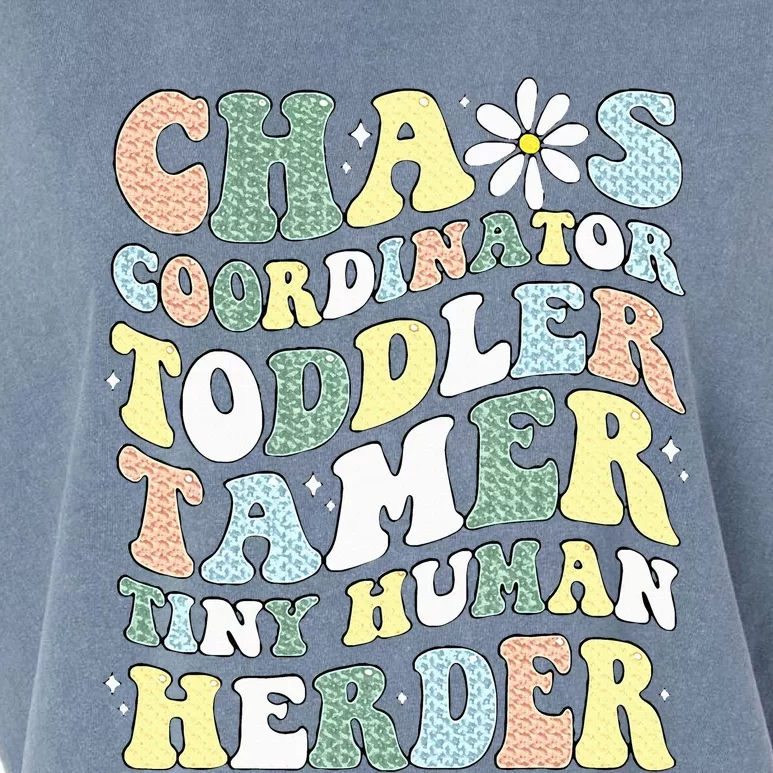 Chaos Coordinator Tamer Tiny Human Herder Daycare Garment-Dyed Women's Muscle Tee