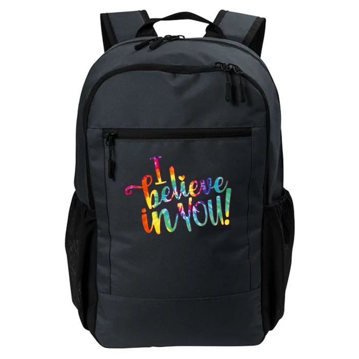 Cute Colorful Tie Dye I Believe In You Daily Commute Backpack