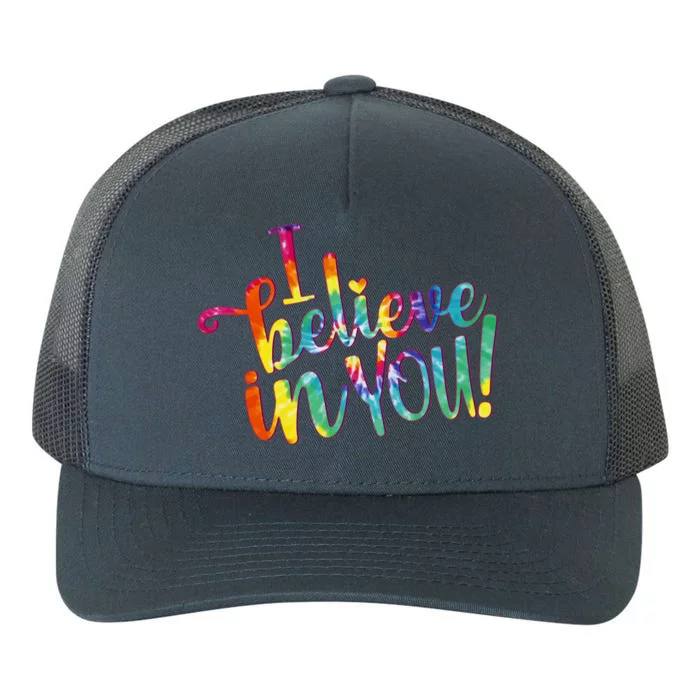 Cute Colorful Tie Dye I Believe In You Yupoong Adult 5-Panel Trucker Hat