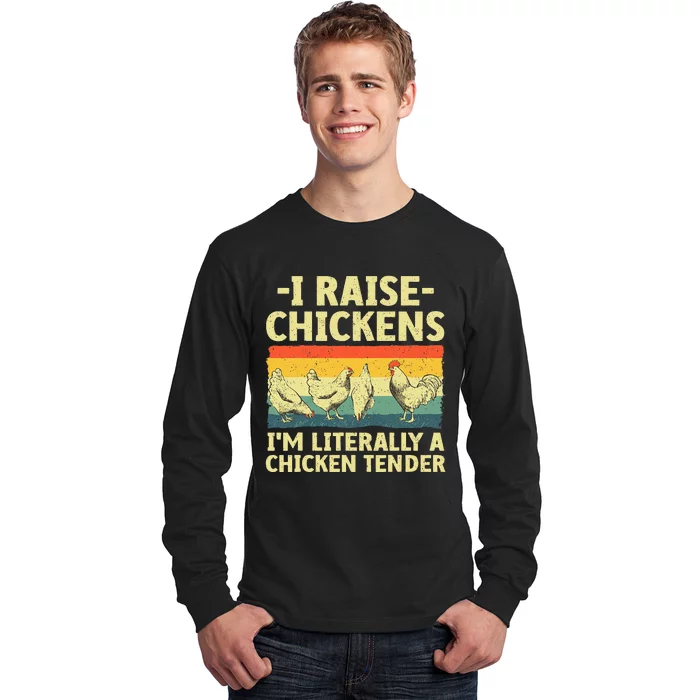 Cool Chicken Tender Art For Women Poultry Chicken Farmer Long Sleeve Shirt