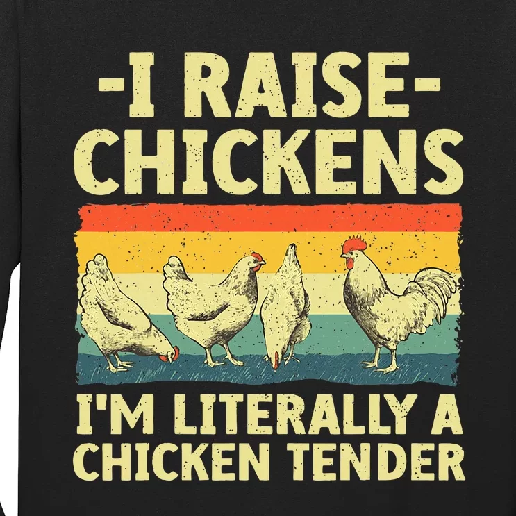 Cool Chicken Tender Art For Women Poultry Chicken Farmer Long Sleeve Shirt