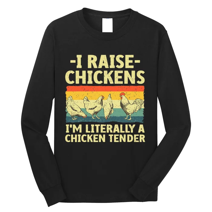 Cool Chicken Tender Art For Women Poultry Chicken Farmer Long Sleeve Shirt