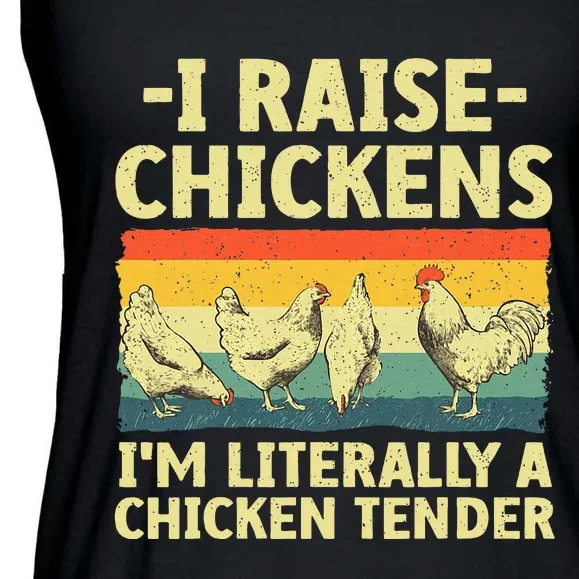 Cool Chicken Tender Art For Women Poultry Chicken Farmer Ladies Essential Flowy Tank