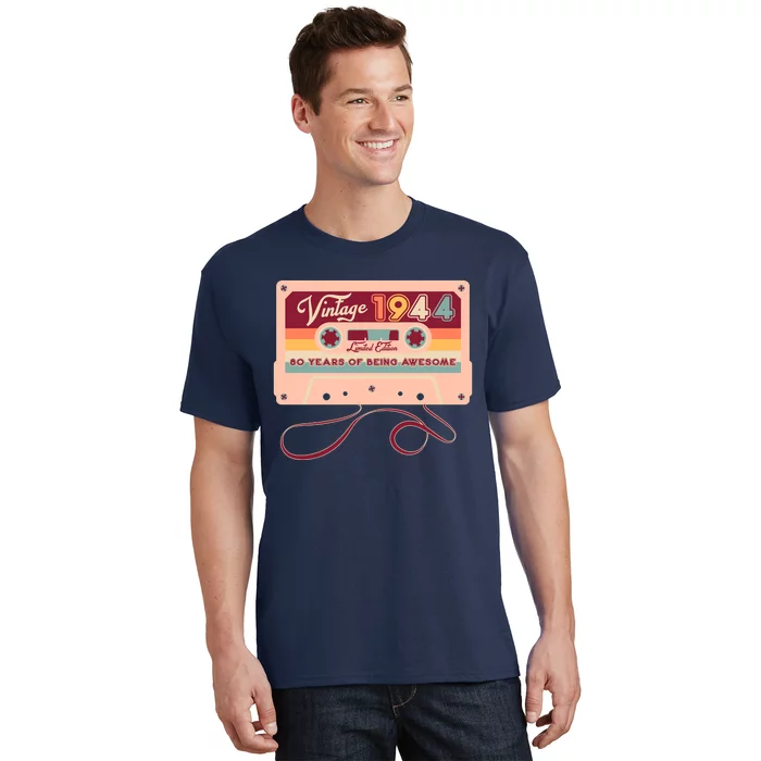 Cute Cassette Tape Limited Edition Vintage 1944 80 Years Of Being Awesome T-Shirt