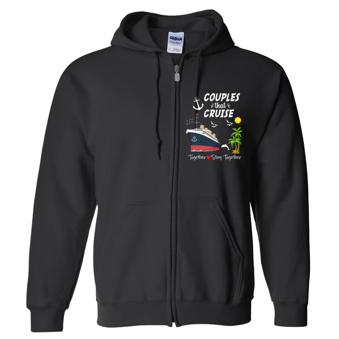 Couples Cruise Together 2024 Vacation Full Zip Hoodie