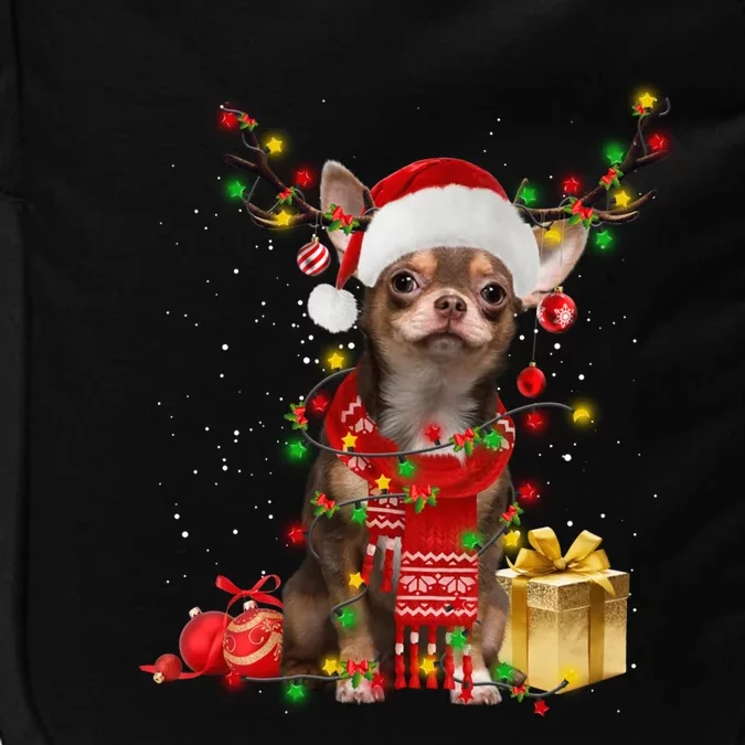 Chihuahua Christmas Tree Ornats Dog Lovers Chihuahua Xmas Gift Impact Tech Backpack