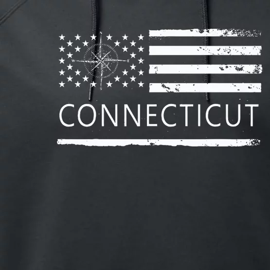 Connecticut Ct Travel To Connecticut Love Performance Fleece Hoodie