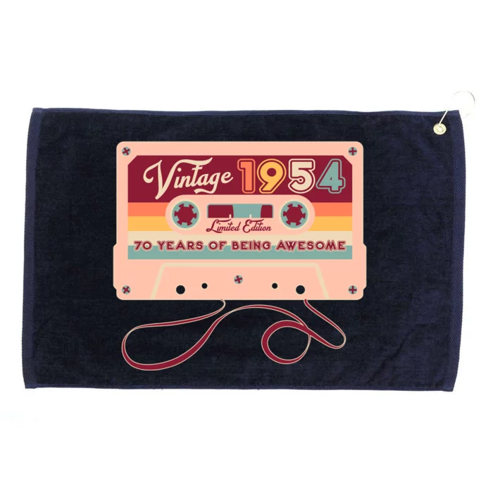 Cute Cassette Tape Limited Edition Vintage 1954 70 Years Of Being Awesome Grommeted Golf Towel