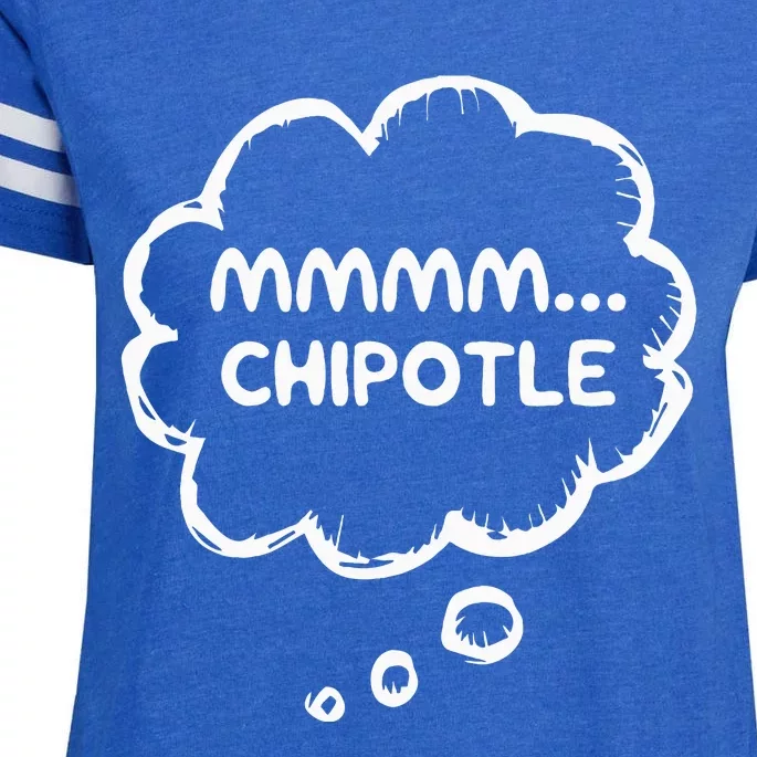 Chipotle Chilli Texmex Mexican Food Mmmm.. Chipotle Enza Ladies Jersey Football T-Shirt