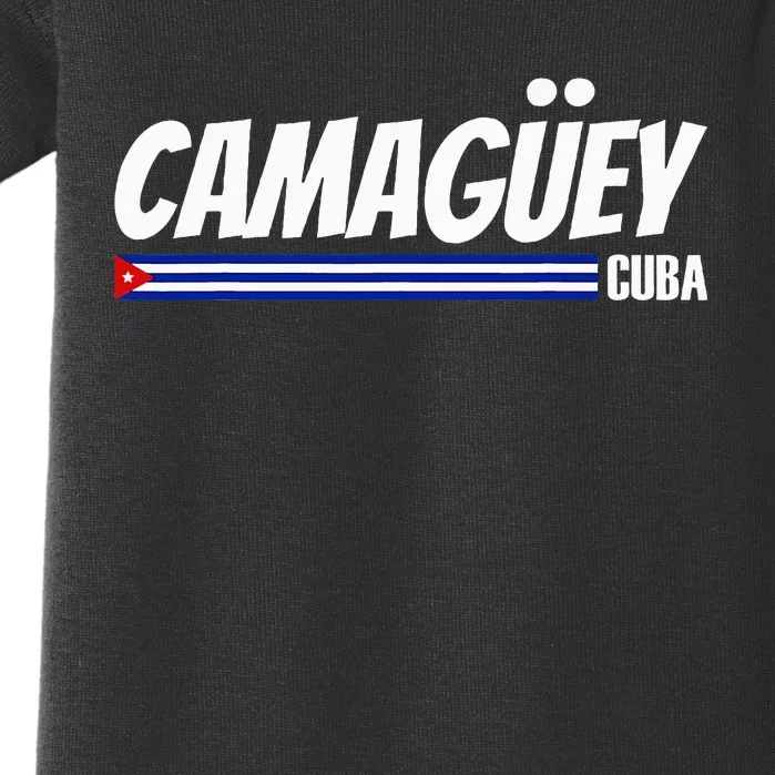 CamagüEy Cuba Travel Proud Cuban Cuba Flag Camaguey Baby Bodysuit