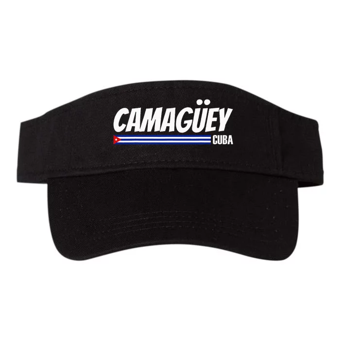 CamagüEy Cuba Travel Proud Cuban Cuba Flag Camaguey Valucap Bio-Washed Visor