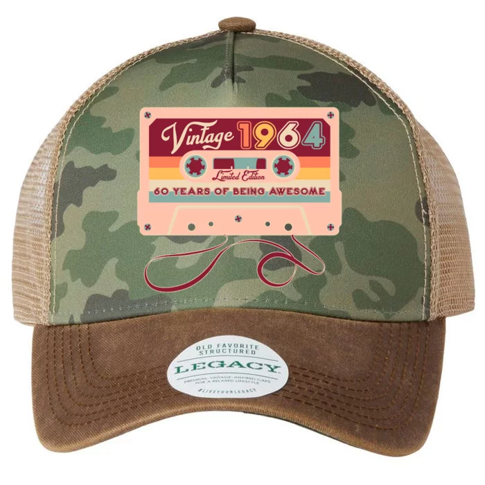 Cute Cassette Tape Limited Edition Vintage 1964 60 Years Of Being Awesome Legacy Tie Dye Trucker Hat