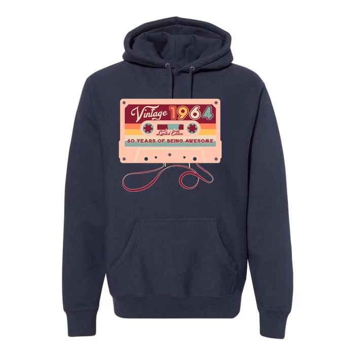 Cute Cassette Tape Limited Edition Vintage 1964 60 Years Of Being Awesome Premium Hoodie