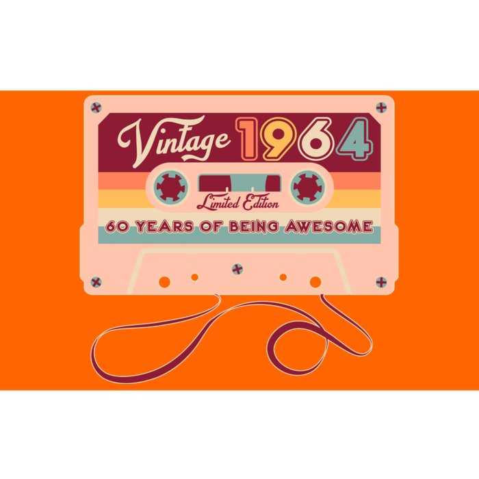 Cute Cassette Tape Limited Edition Vintage 1964 60 Years Of Being Awesome Bumper Sticker