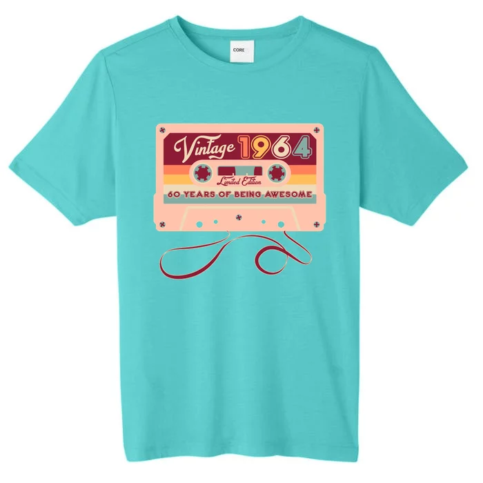 Cute Cassette Tape Limited Edition Vintage 1964 60 Years Of Being Awesome ChromaSoft Performance T-Shirt