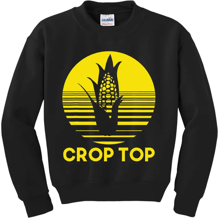 Corn Crop Top Funny Farmer Farming Corn Lover Summer Gift Kids Sweatshirt