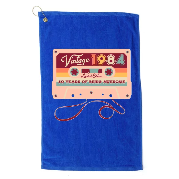 Cute Cassette Tape Limited Edition Vintage 1984 40 Years Of Being Awesome Platinum Collection Golf Towel