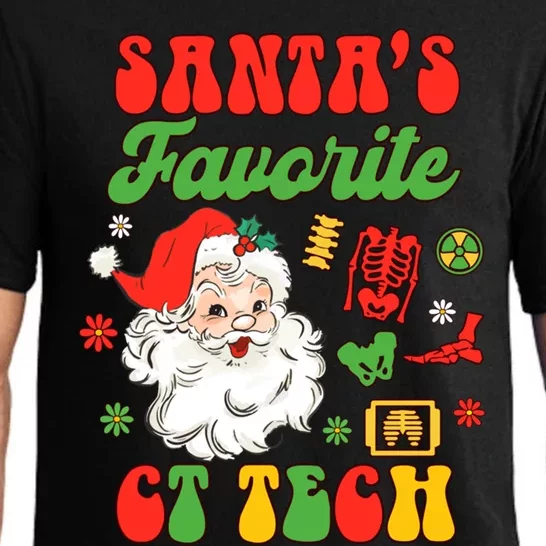 Christmas Computed Tomography Tech SantaS Favorite Ct Tech Gift Pajama Set