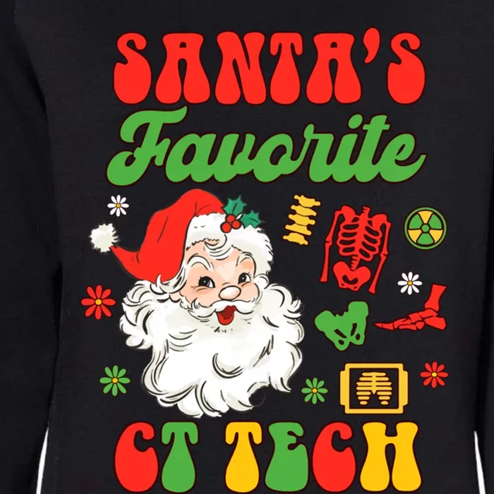 Christmas Computed Tomography Tech SantaS Favorite Ct Tech Gift Womens California Wash Sweatshirt