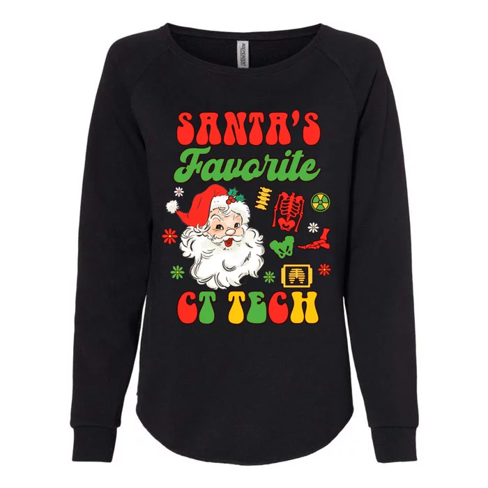 Christmas Computed Tomography Tech SantaS Favorite Ct Tech Gift Womens California Wash Sweatshirt