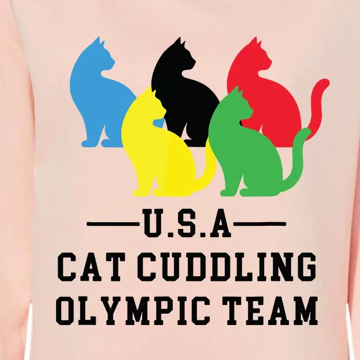 Cat Cuddling Team Womens California Wash Sweatshirt